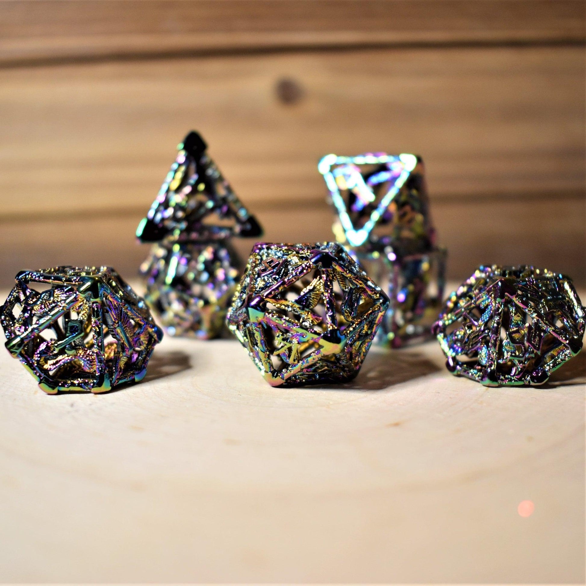 Legends of Valhalla - Iridescent Hollow Metal Dice Set