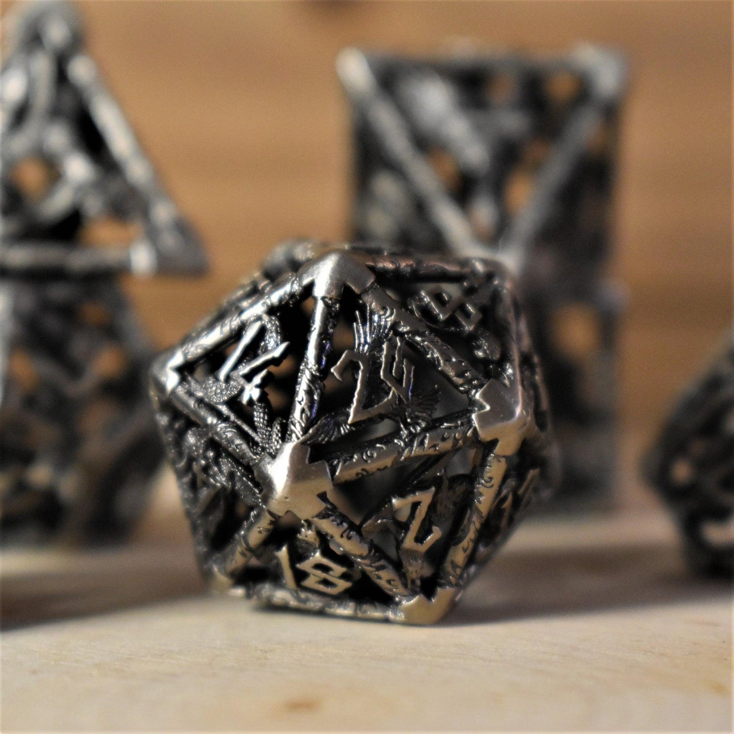 Legends of Valhalla - Silver Hollow Metal Dice Set