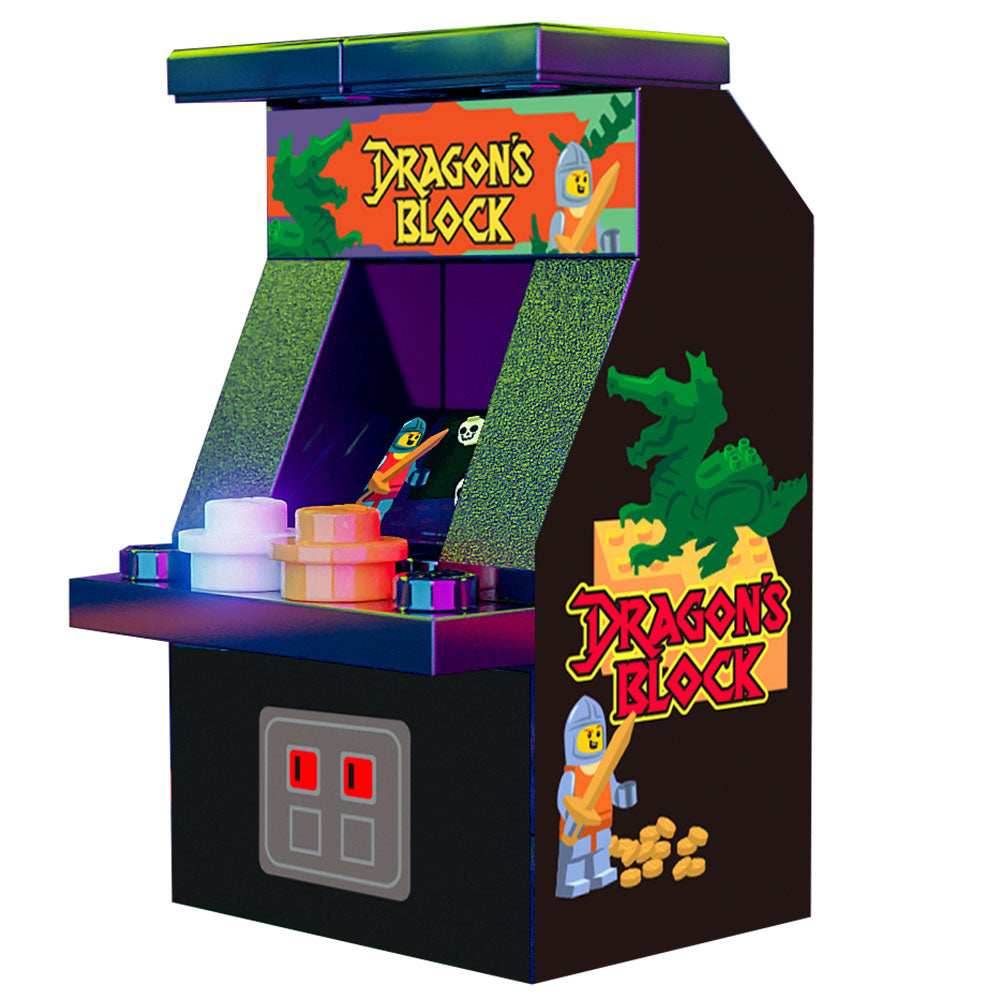Dragon's Block Arcade Machine Toy Building Kit made using LEGO parts - B3 Customs - 