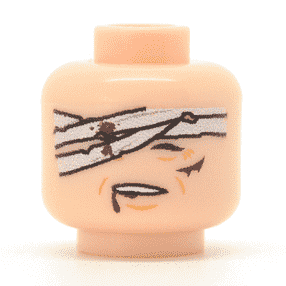 Bandaged Head - Custom LEGO Military Part - Light Flesh