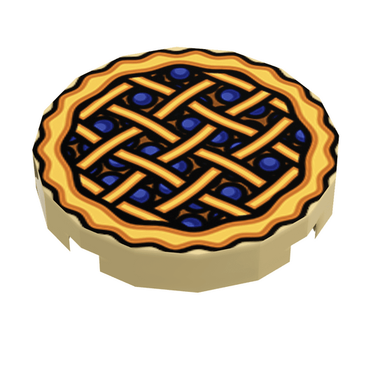 Blueberry Pie (2x2 Tile) made using LEGO part - B3 Customs - 