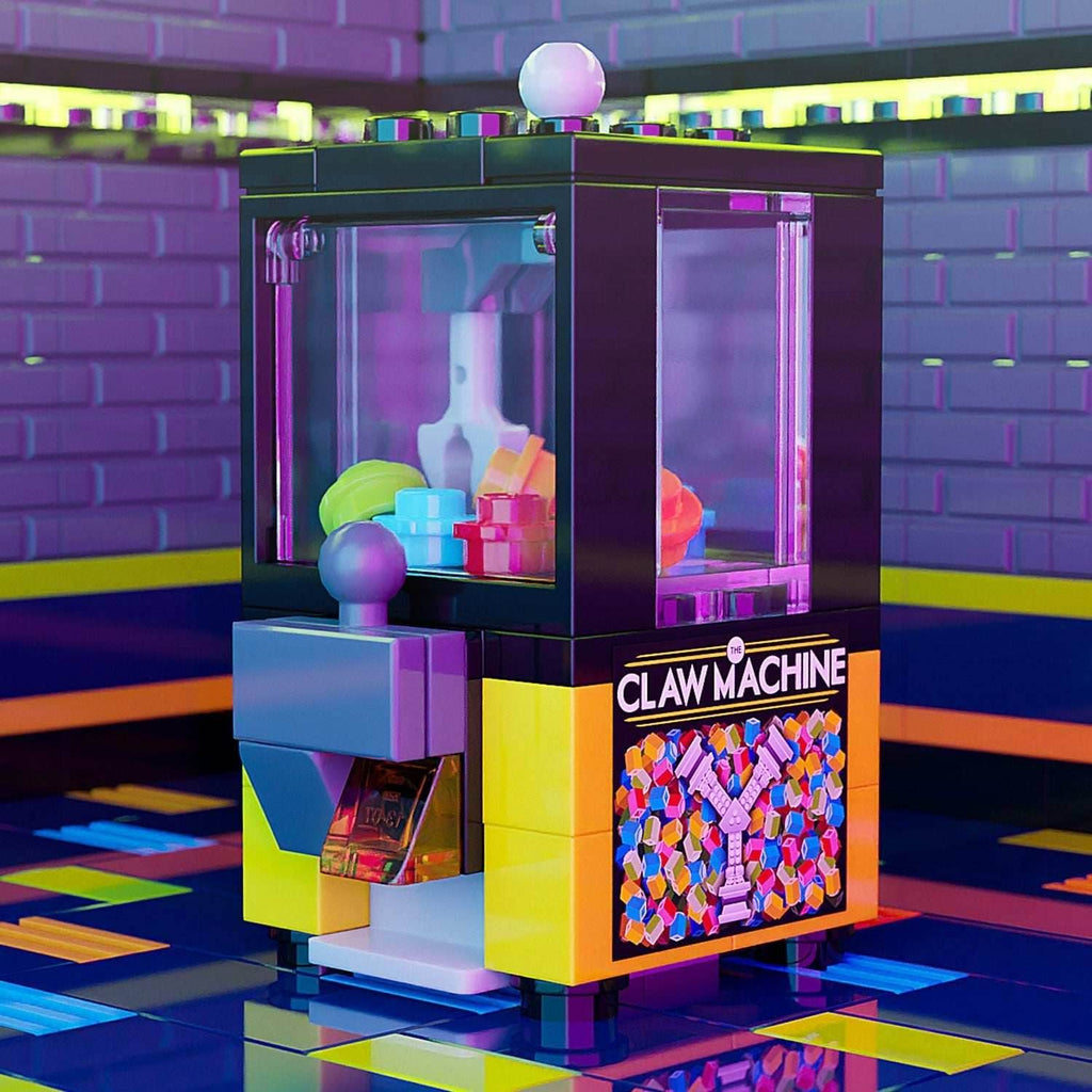 Minifig-Scale Arcade Claw Machine Building Set made from LEGO parts - 