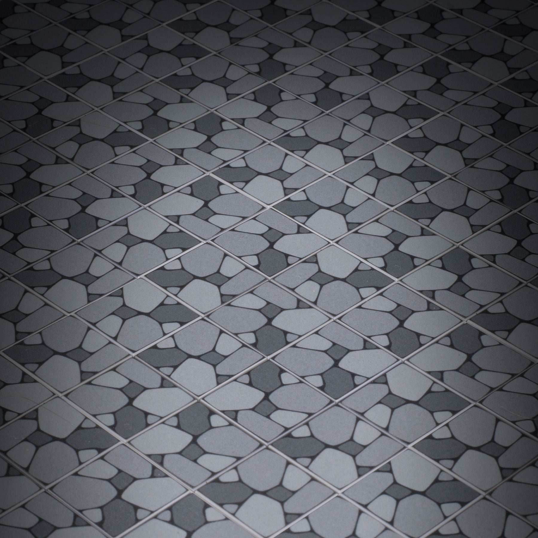 Cobblestone Flooring - Custom Printed 2x2 Tile made using LEGO part - 