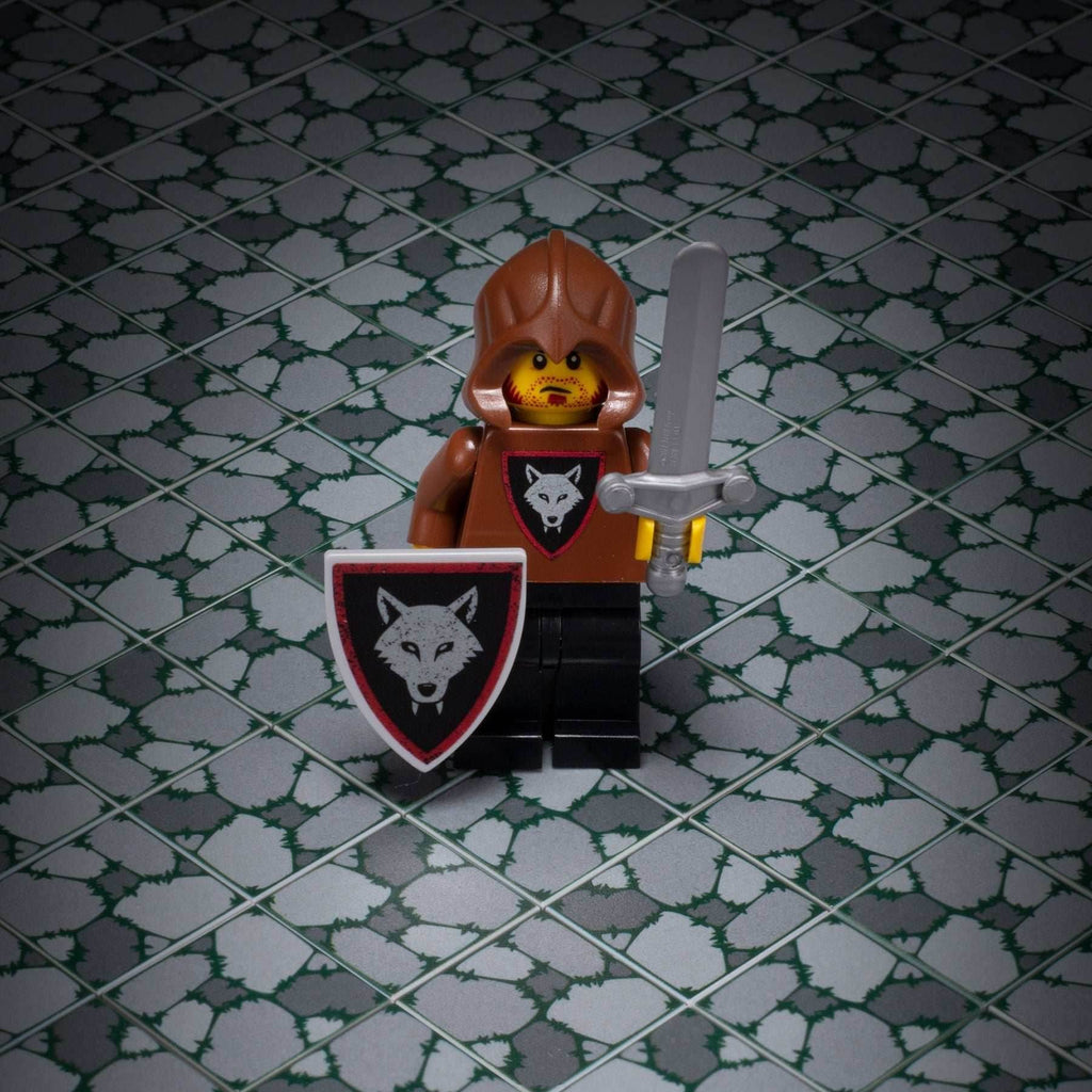 B3 Customs Cobblestone (Plant Overgrowth) Tile Part Pack (20 Tiles) made with LEGO parts - 