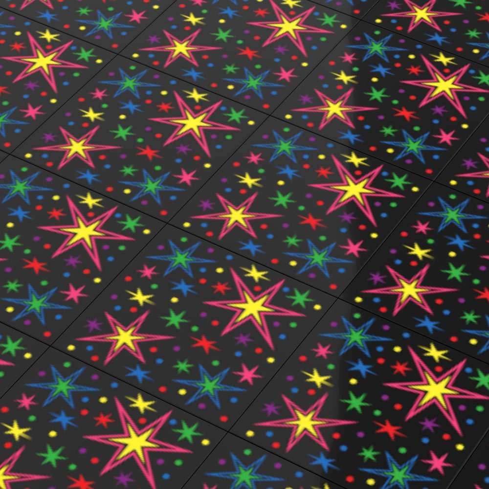 80's Arcade Carpet 6x6 Tiles (Bursts) - Pack of 10 made using LEGO parts - 