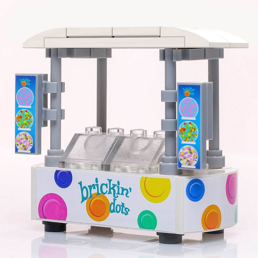 Brickin' Dots Ice Cream Food Stand made using LEGO parts - B3 Customs - 