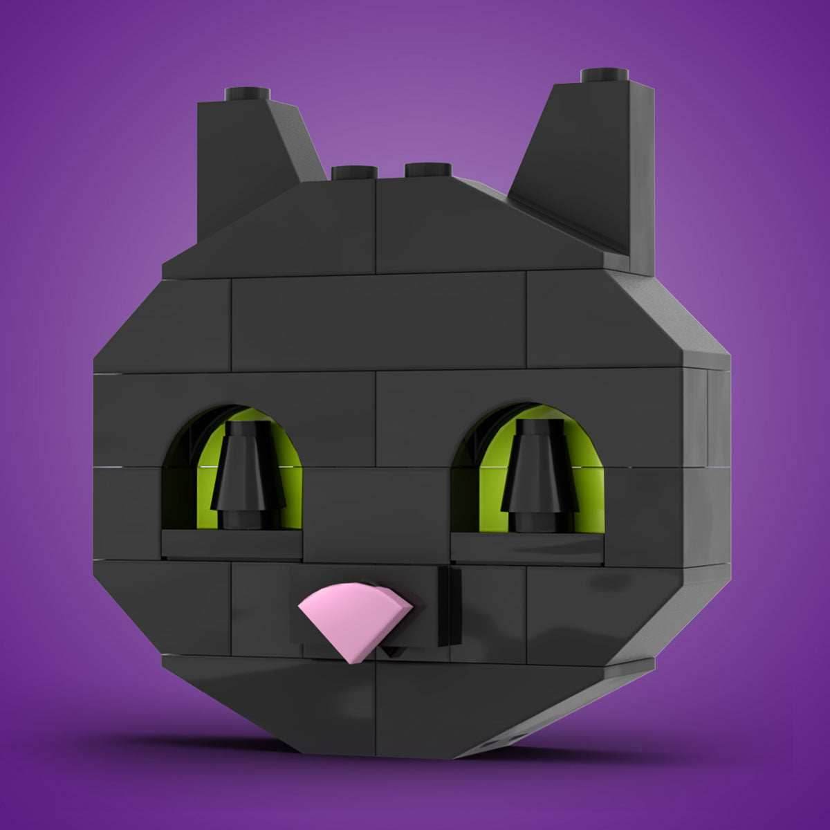 Custom Halloween Black Cat made using LEGO parts - 
