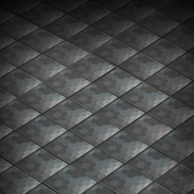 Black Shades HEX Flooring - Custom Printed 2x2 Tile - 