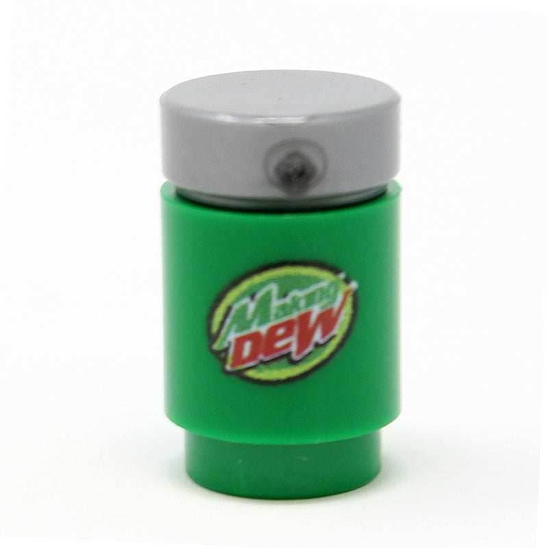 B3 Customs® Printed Making Dew Soda Can made using LEGO parts - 