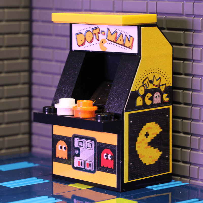 Dot-Man Arcade Machine made using LEGO parts - B3 Customs - 