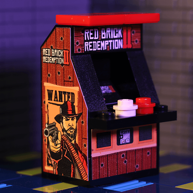 Red Brick Redemption II Minifig Arcade Game made using LEGO parts - B3 Customs - 