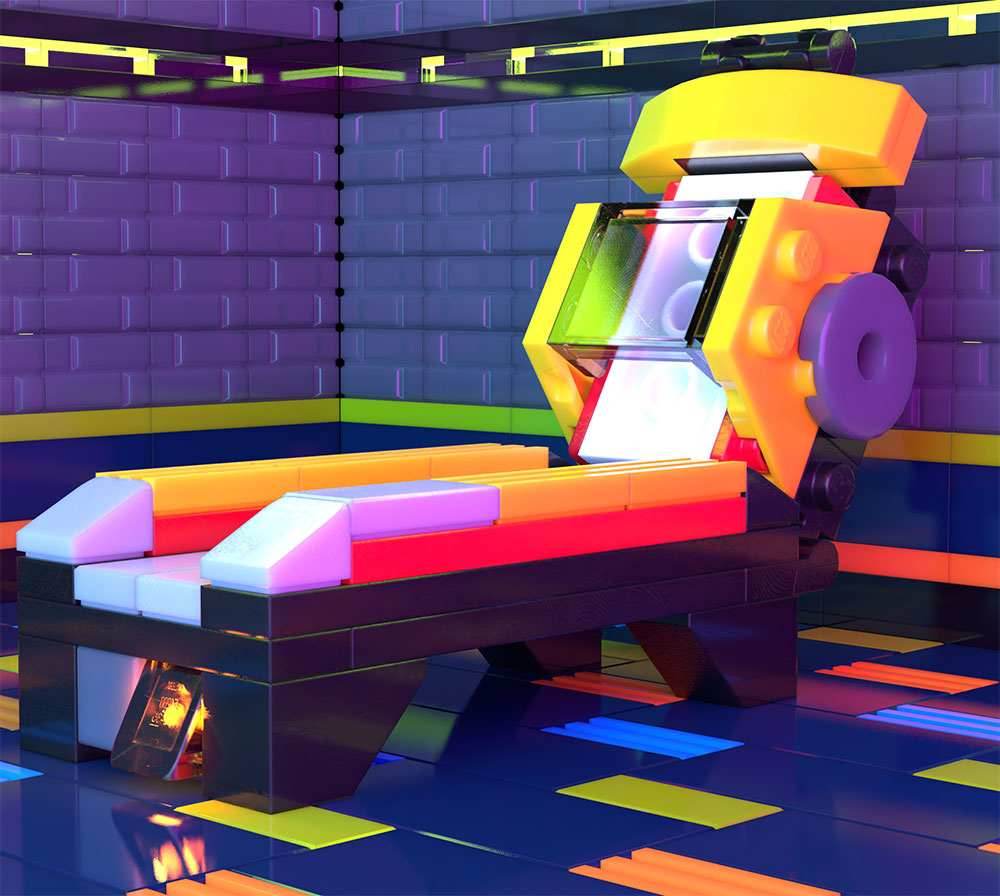 Roller Ball Arcade Machine made from LEGO parts - 