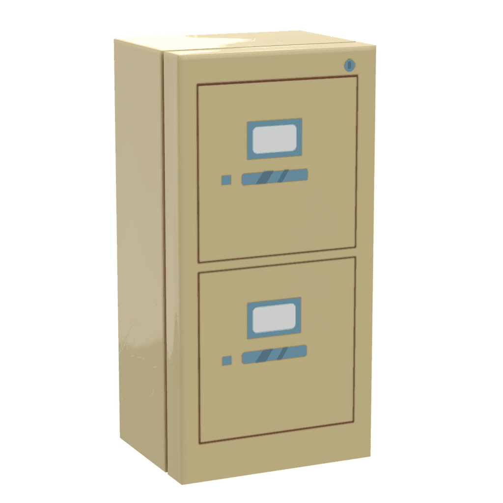 Filing Cabinet for Minifigs made using LEGO parts - B3 Customs - Tan