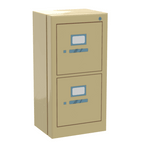 Filing Cabinet for Minifigs made using LEGO parts - B3 Customs - Tan