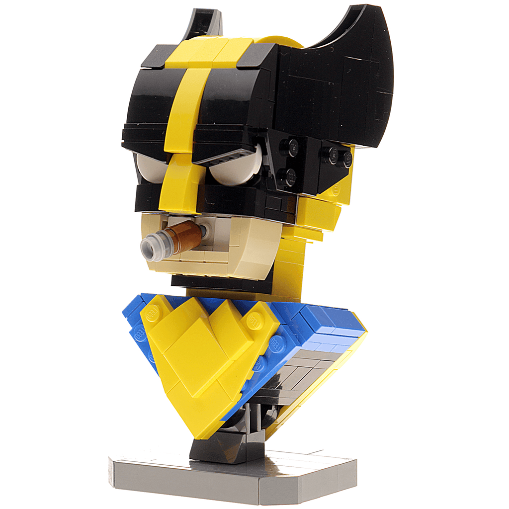Wolverine Bust MOC made using LEGO bricks - 