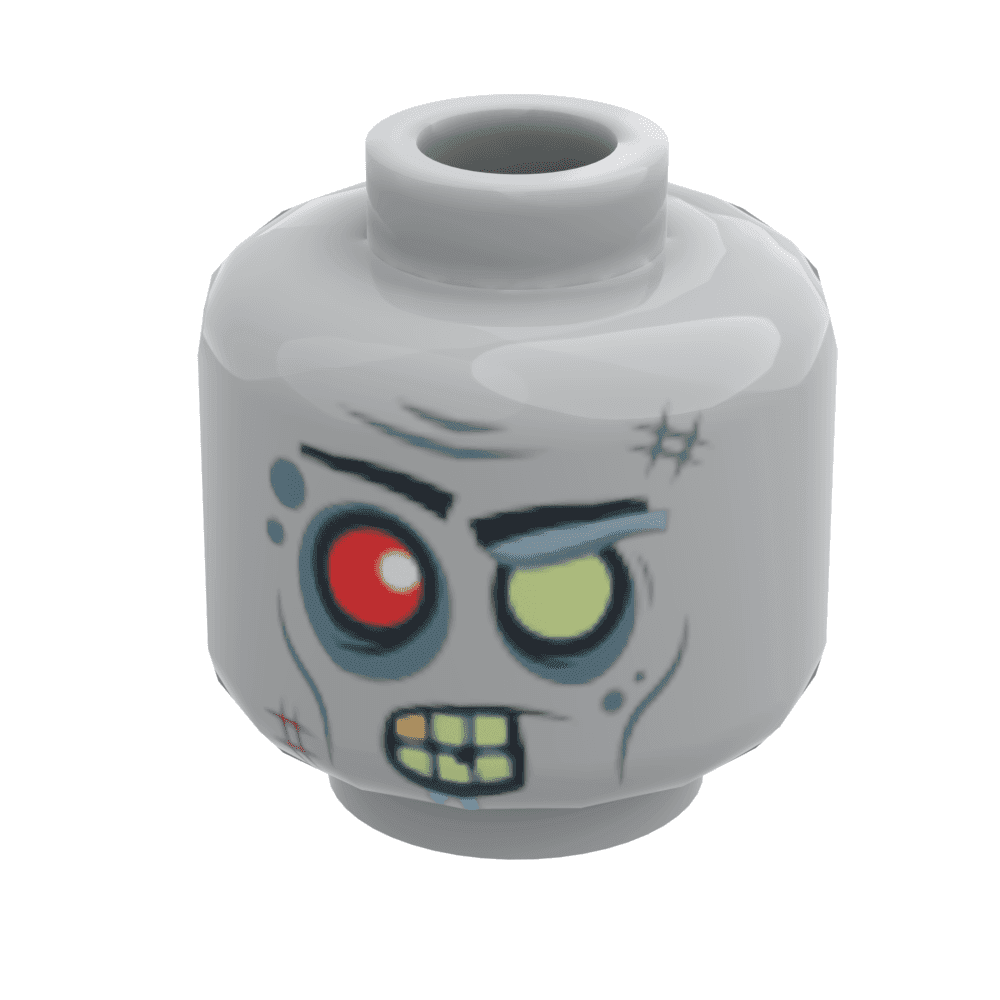 B3 Customs® Zombie #3 Minifig Head - 