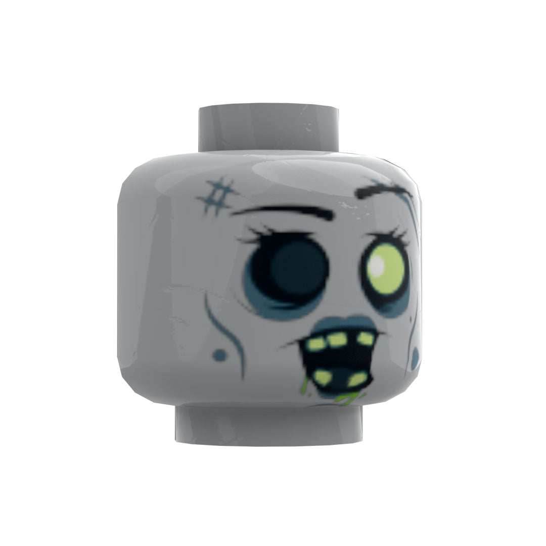 B3 Customs® Zombie #1 Minifig Head - 