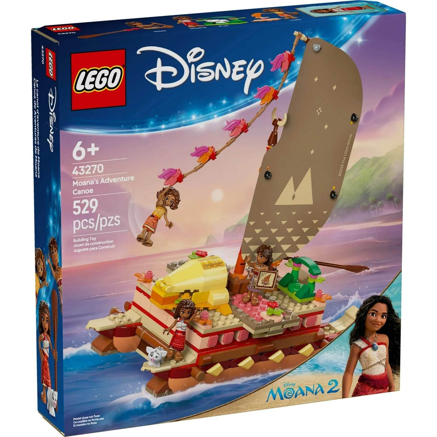LEGO 43270 Disney Moana's Adventure Canoe - 