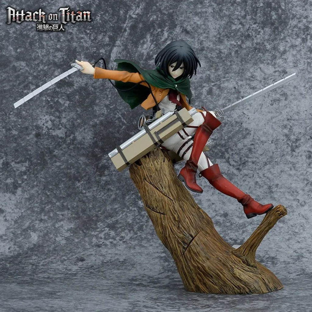 Attack on Titan Mikasa & Levi PVC Action Figure Set - 24cm No box