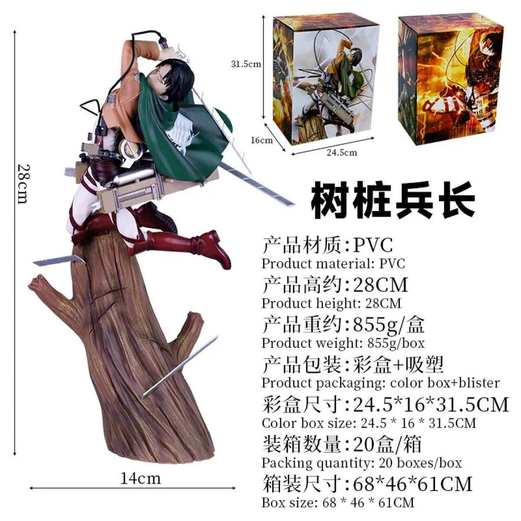 Attack on Titan Mikasa & Levi PVC Action Figure Set - 28cm With box