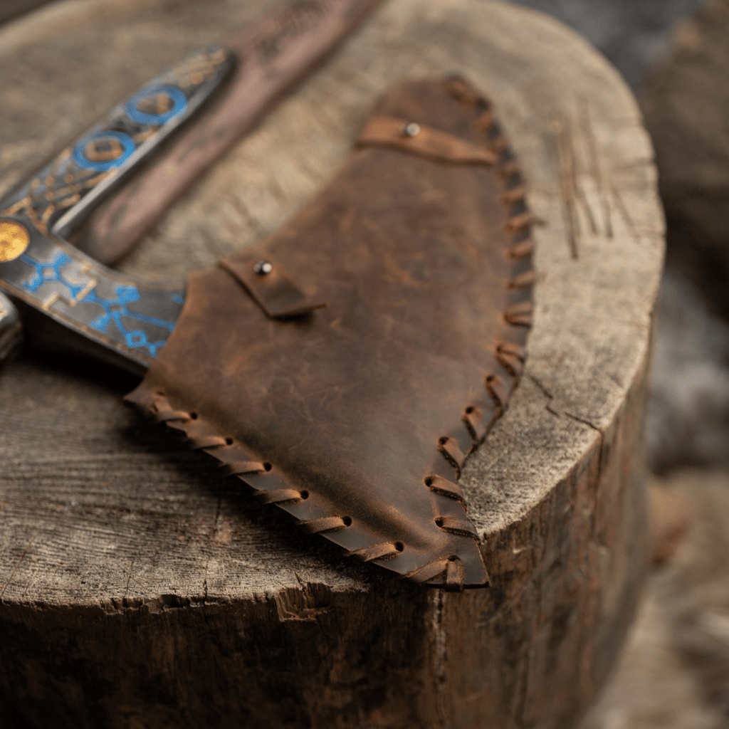 Leviathan Kratos axe with carved handle 35.8"