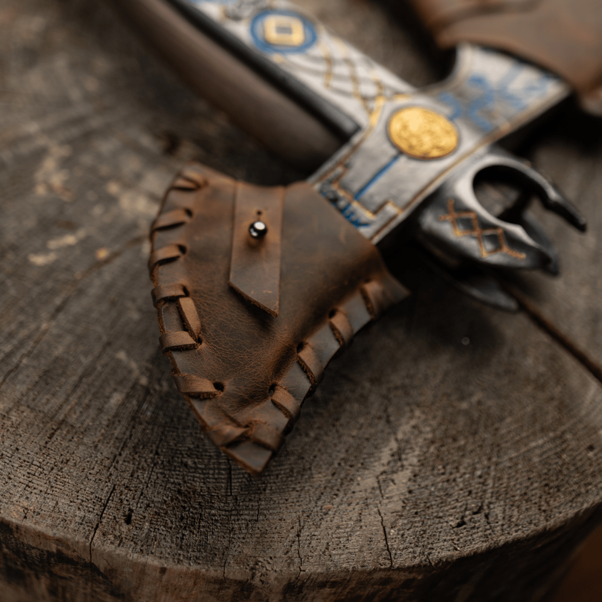 Leviathan Kratos axe with carved handle 35.8"