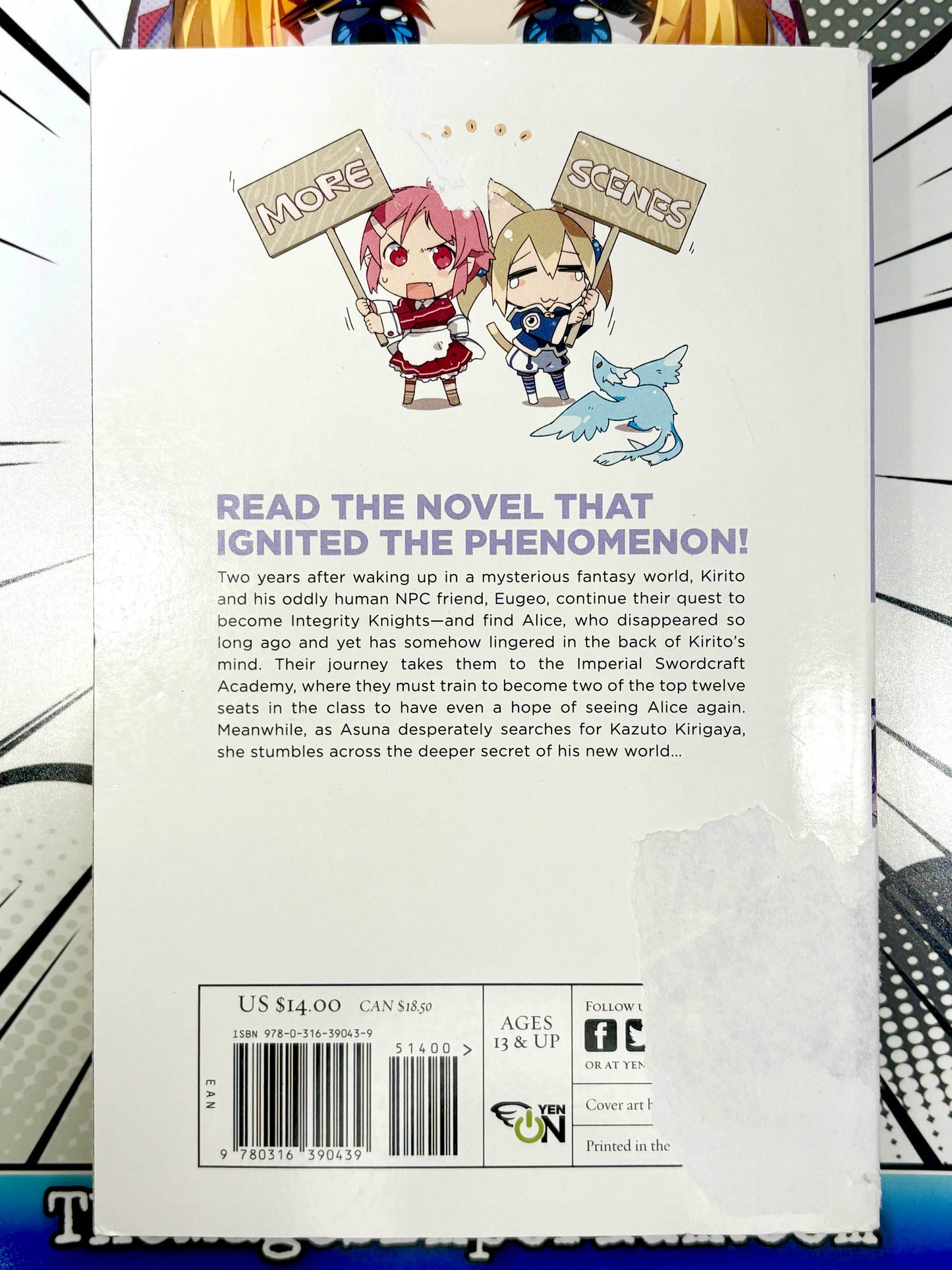 Sword Art Online Alicization Running Vol 10 Light Novel DAMAGED - 