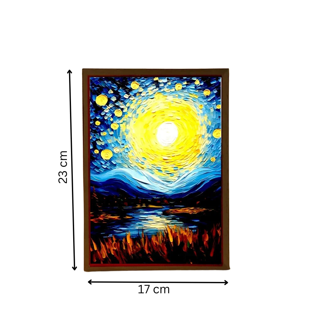 Light Painting Night Light Lamp Van Gogh Starry Sky Wall Art