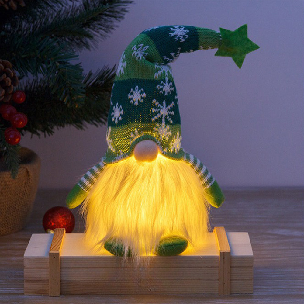 Lighted Christmas Gnome Santa Tabletop Christmas Decoration-Battery Operated