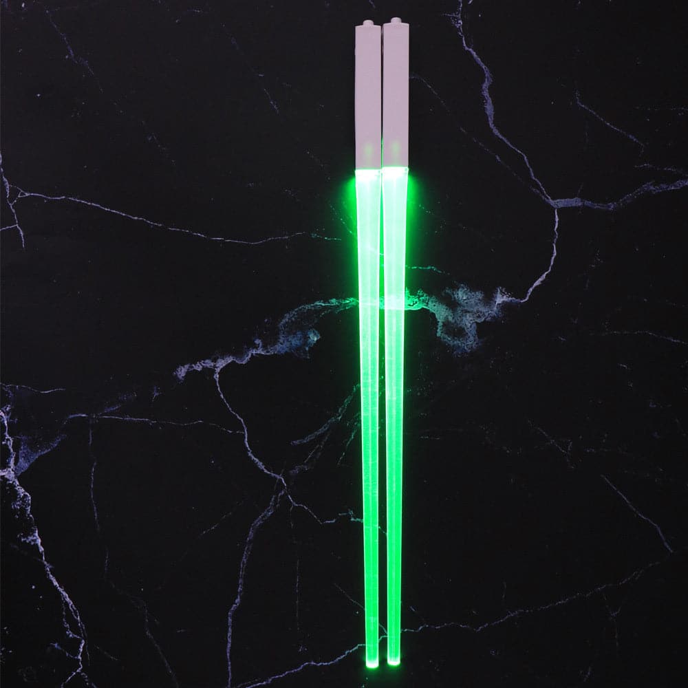 Lightsaber Chopsticks Light Up - LED Glowing Light Saber Star Wars Chop Sticks - Reusable Sushi Lightup Sabers Chopstick Set Of 1 Blue Pair