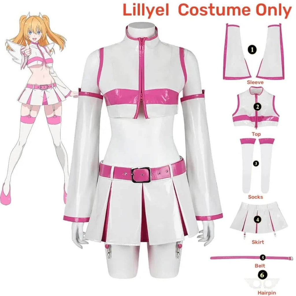 2.5D Seduction Lilysa Amano Cosplay Costume – Full Set with Wig - XS / Costume Only