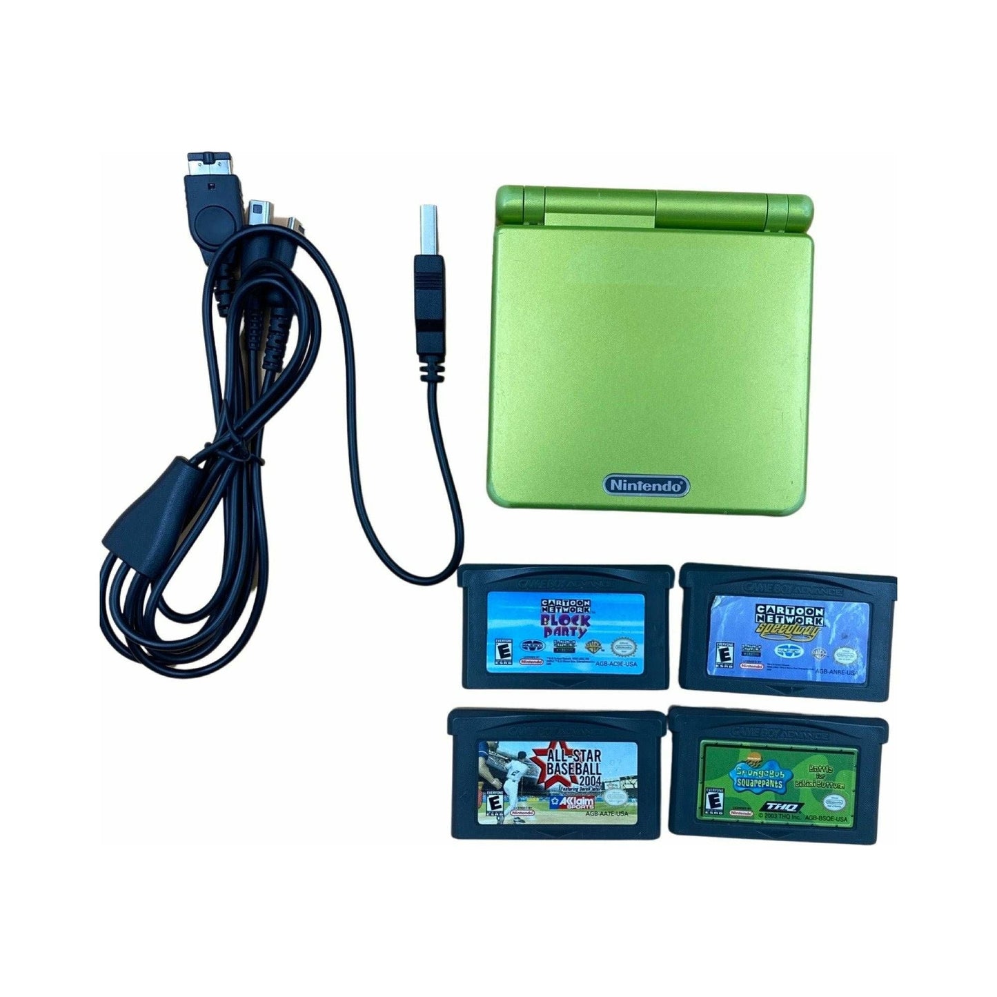 Lime Green Gameboy Advance SP (Game Bundle)