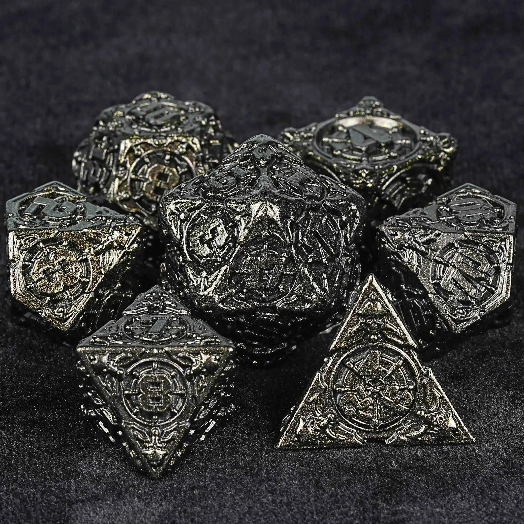 Limited Clearance-Metal Pirate DND Dice Set｜3D Embossed Metal