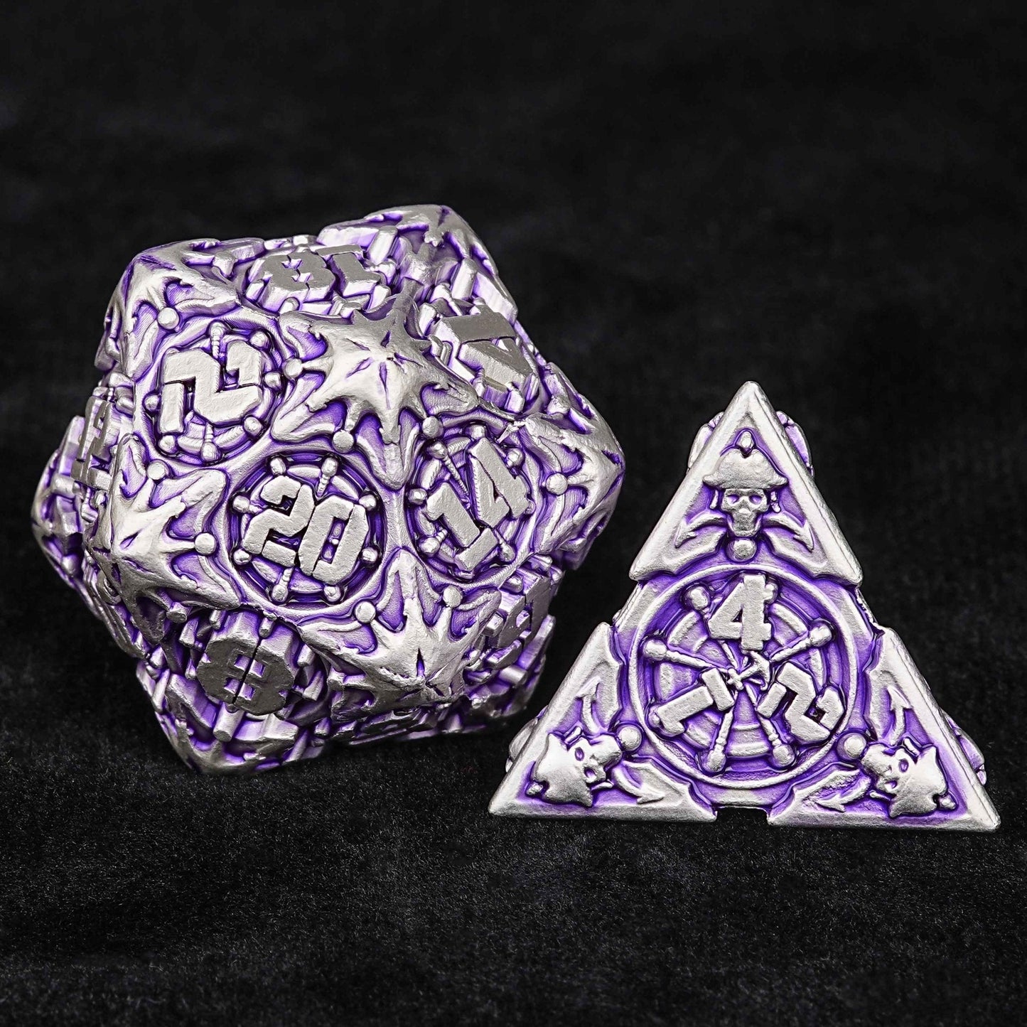 Limited Clearance-Metal Pirate DND Dice Set｜3D Embossed Metal