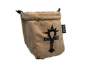 LIMITED EDITION: Black & Tan Cleric Reversible Microfiber Self-Standing Large Dice Bag - Role-Players