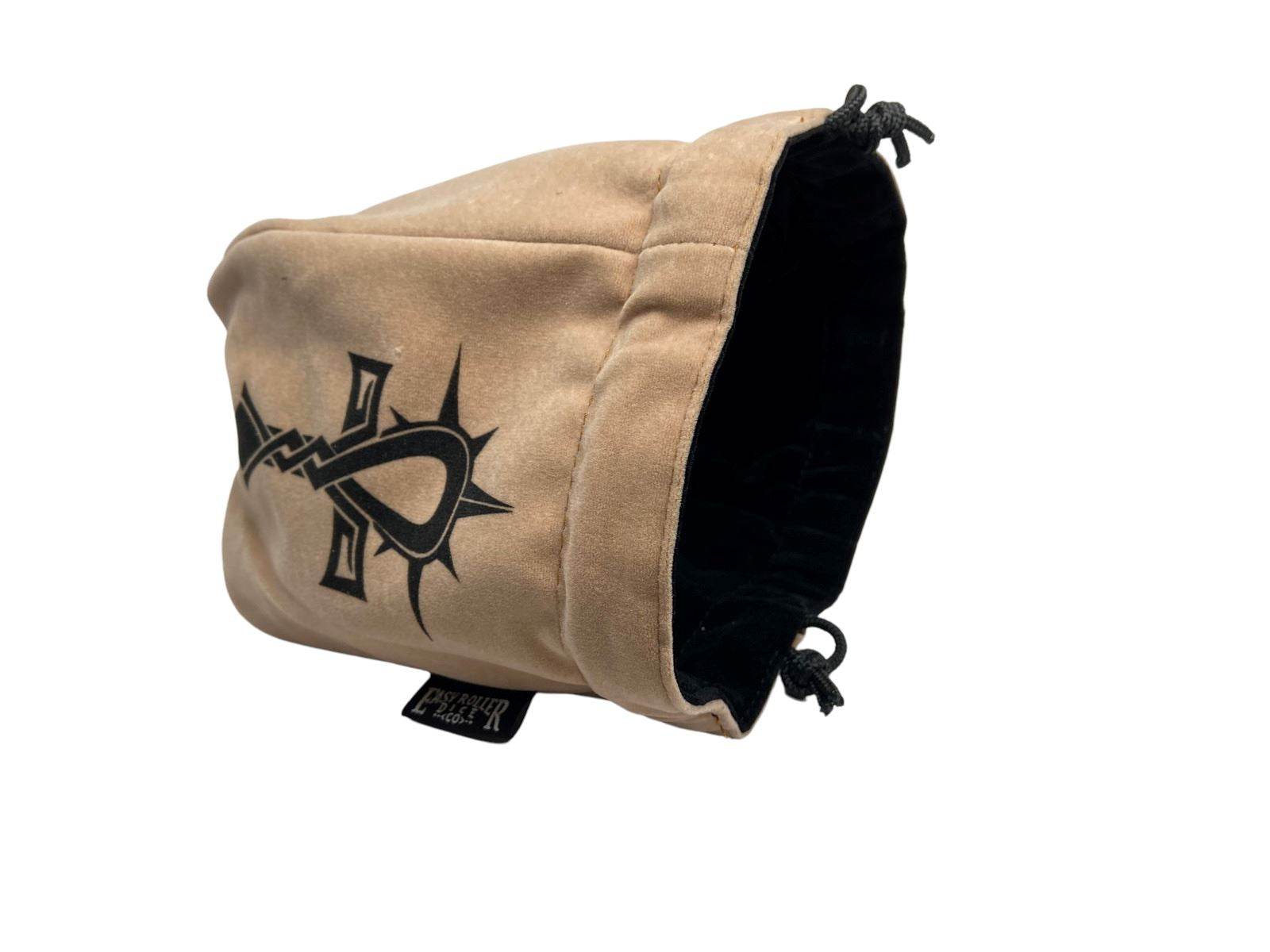 LIMITED EDITION: Black & Tan Cleric Reversible Microfiber Self-Standing Large Dice Bag - Role-Players