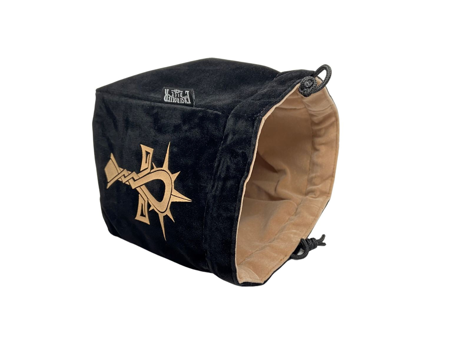 LIMITED EDITION: Black & Tan Cleric Reversible Microfiber Self-Standing Large Dice Bag