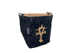 LIMITED EDITION: Black & Tan Cleric Reversible Microfiber Self-Standing Large Dice Bag - Role-Players