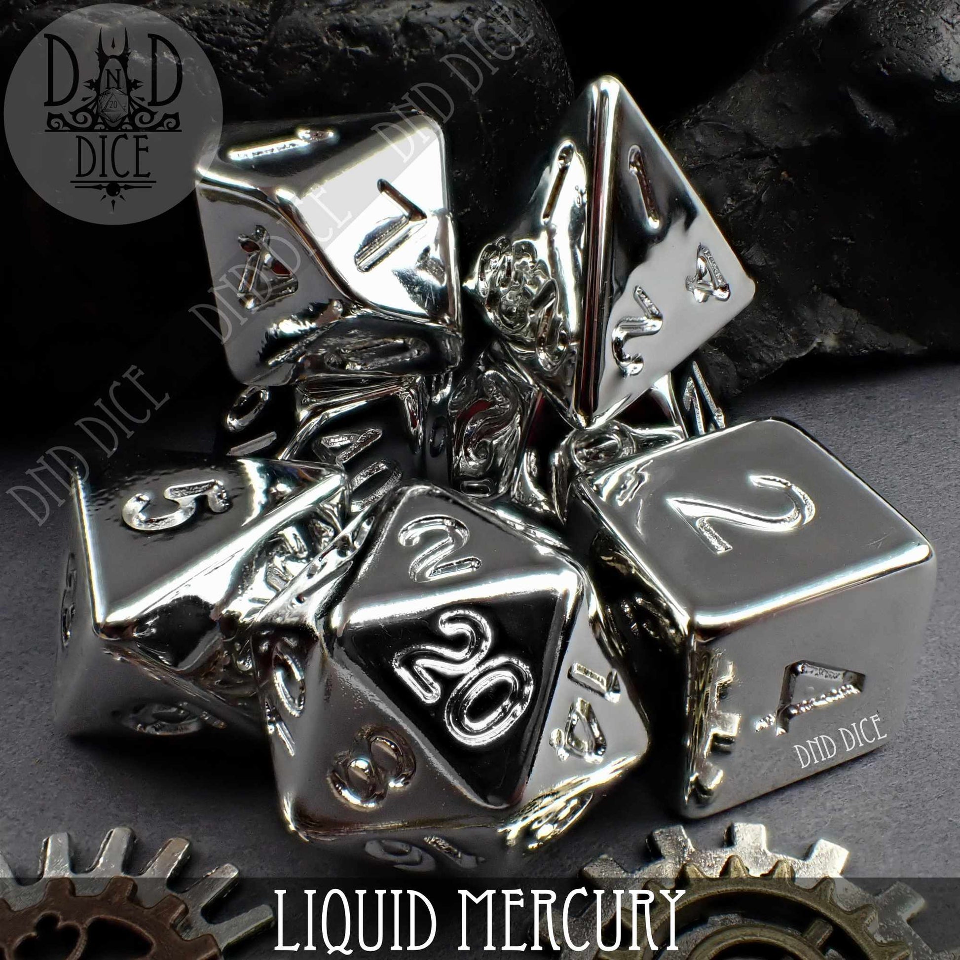 Liquid Mercury Dice Set