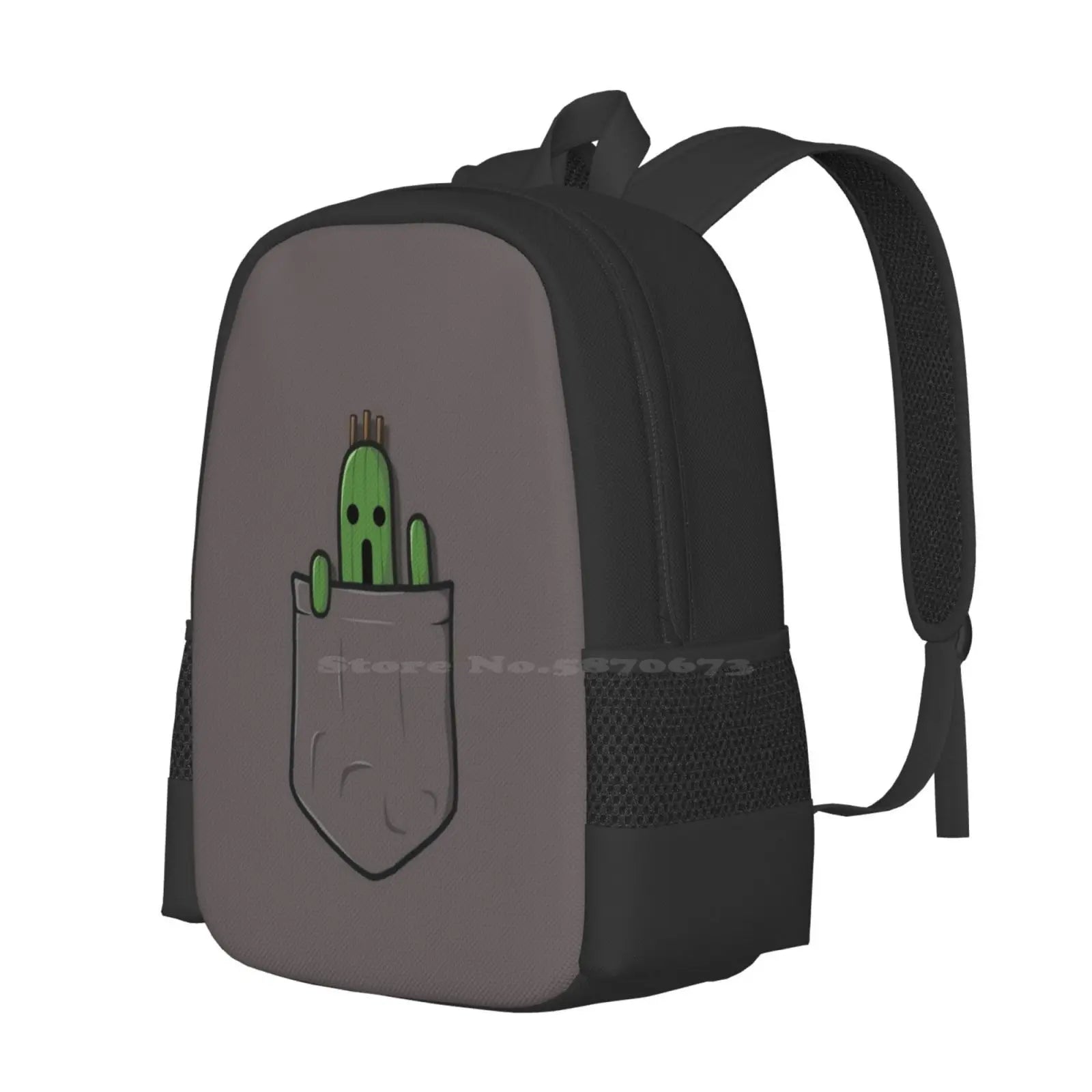 Little Pocket Cactuar Backpack For Student School Laptop Travel Bag Cactuar Final Fantasy Cactus Sabotender