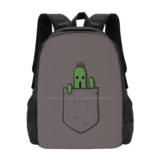 Little Pocket Cactuar Backpack For Student School Laptop Travel Bag Cactuar Final Fantasy Cactus Sabotender