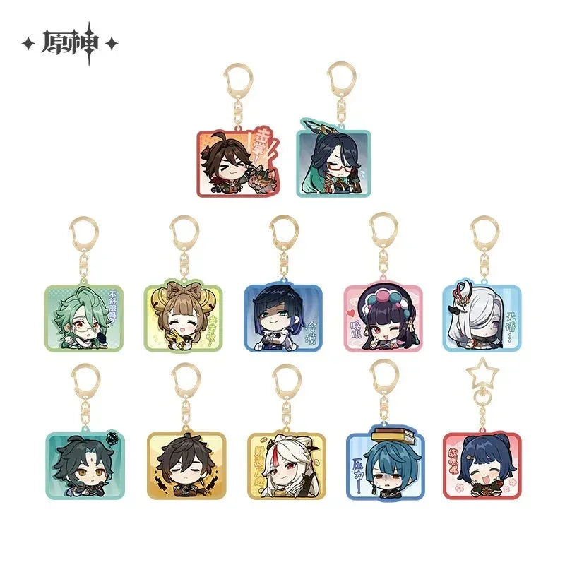 Liyue Chibi Emojis Series Keychain Genshin Impact