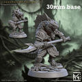 Lizardman of Falgor: Sculpt F (Male Lizardfolk Warrior) - No Helmet / Spear
