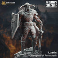 Lizarin, Champion of Renmaeth (Male Human Paladin) - 32mm Scale
