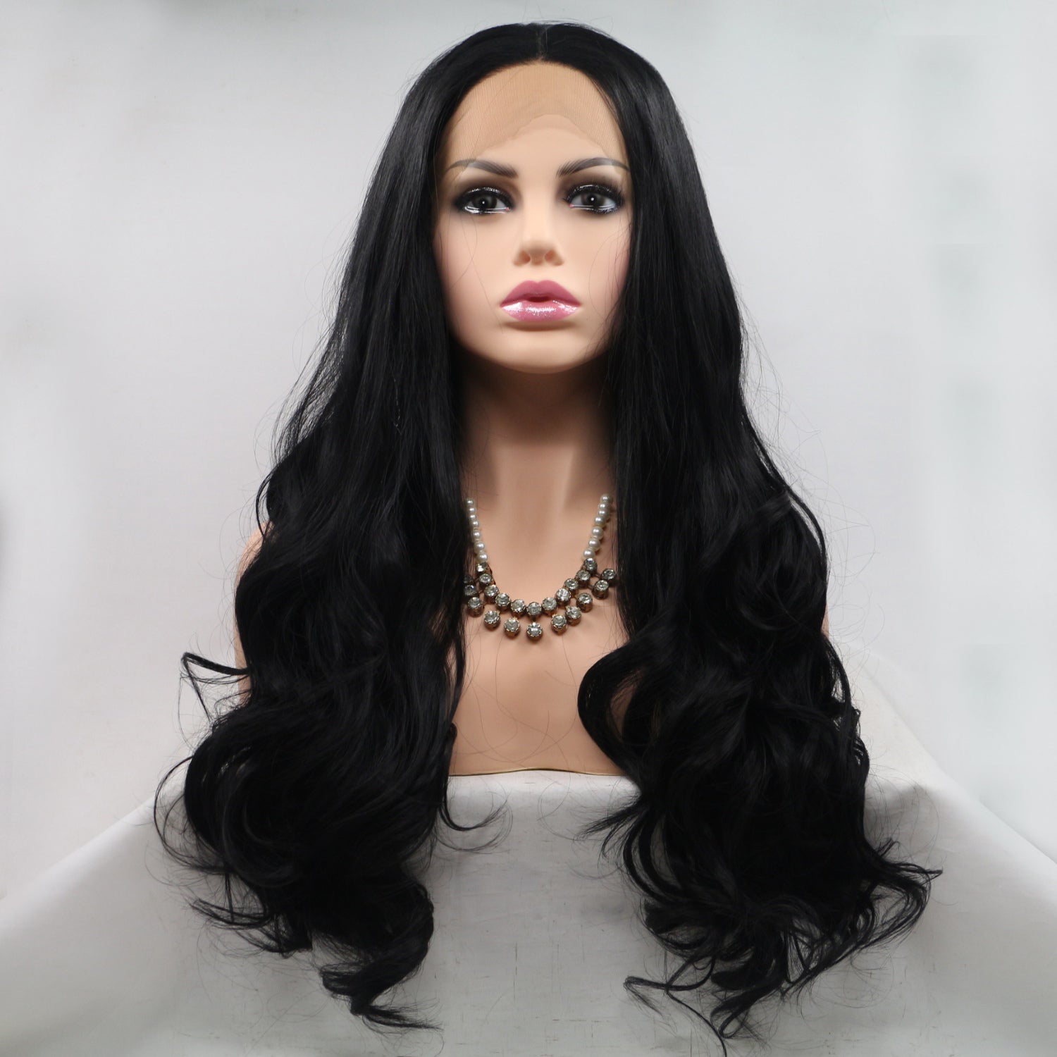 Long black wig