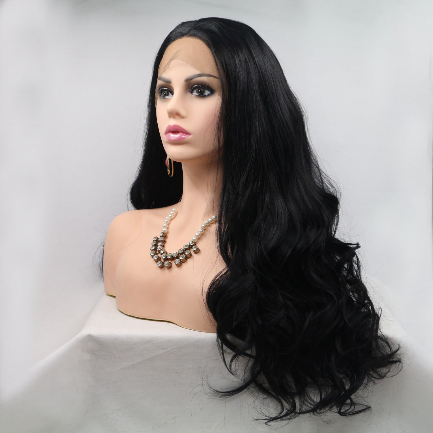 Long black wig