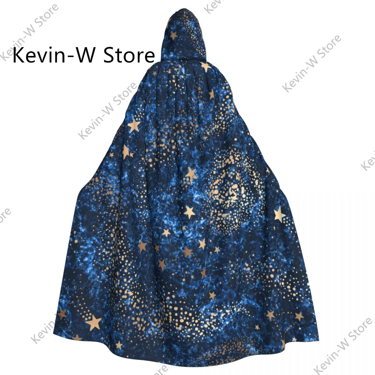 Long Cape Cloak Gold Nebula Constellations And Stars Hooded Cloak Coat Autumn Hoodies