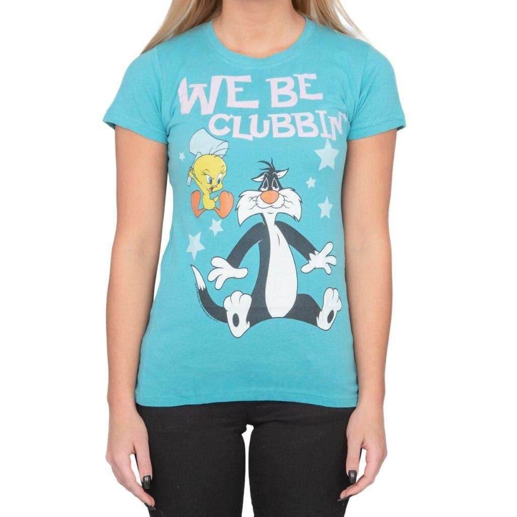 Looney Tunes We Be Clubbin' Sylvester And Tweety T-Shirt - S