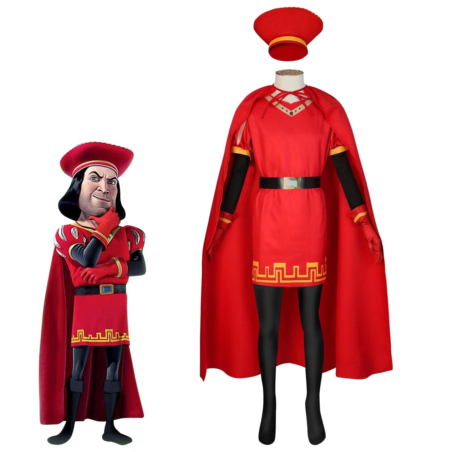 Lord Farquaad Cosplay Costume For Adults Kids Halloween Carnival Costume Set