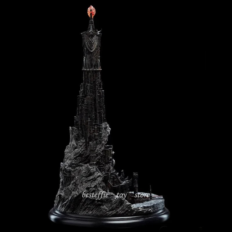 Lord Of Rings Anime Figure Tower Of Barad Dûr Handamde The Dark Tower Action Figures Model Collection Room Ornament Boy Gifts